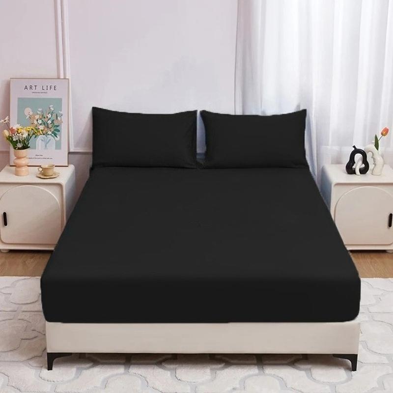 Soft Fitted Sheet Waterproof Mattress Protector, Breathable Mattress Pad Cover, White Sheet Bed Sheets with Elastic