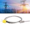 K Type Thermocouple Probe Temperature Sensor 1Celsius8in NPT Thread 80mm 1m Cable with Stainless Steel  Wire
