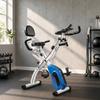 SPORTNOW Foldable Exercise Bike 4 In 1 Silent Fitness Bike Connected Kinomap Bluetooth and Zwift 105x53.5x109cm Blue