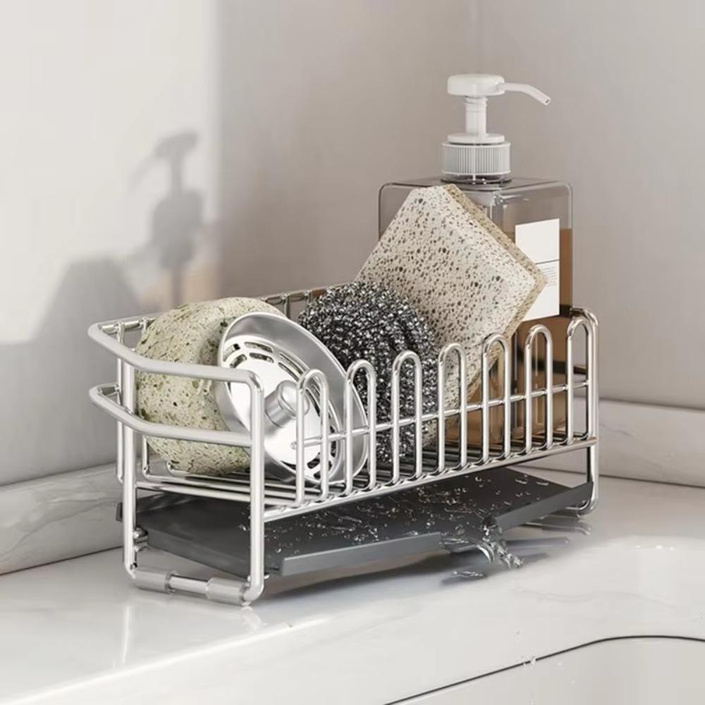 Stainless Steel Kitchen Drain Rack Rust-proof Sink Storage Organizer Dish Drying Rack Washbasin