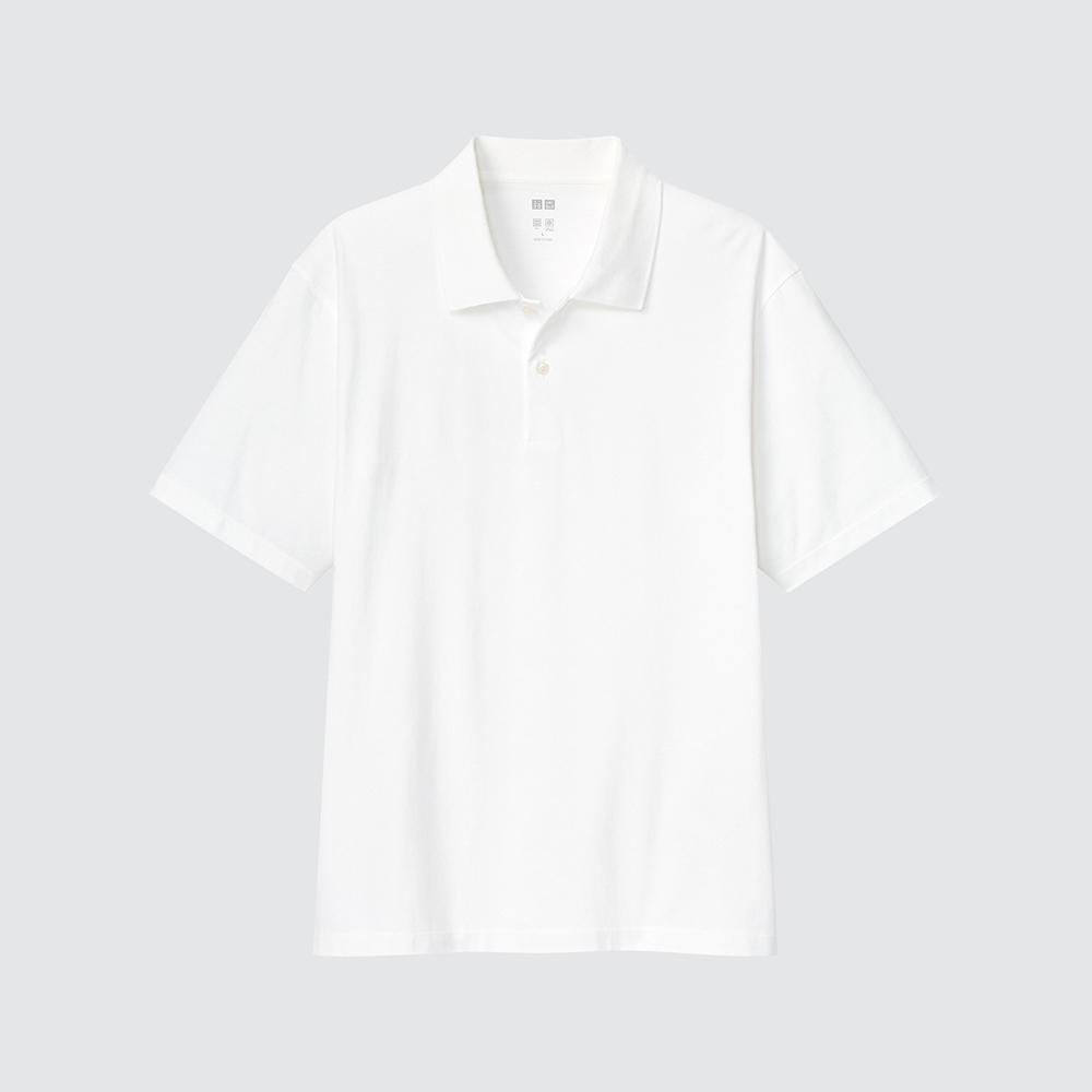 

Рубашка поло обычного цвета UNIQLO AIRism с коротким рукавом