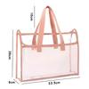 A4 Large Capacity Three-Layer File Bag with Transparent Mesh