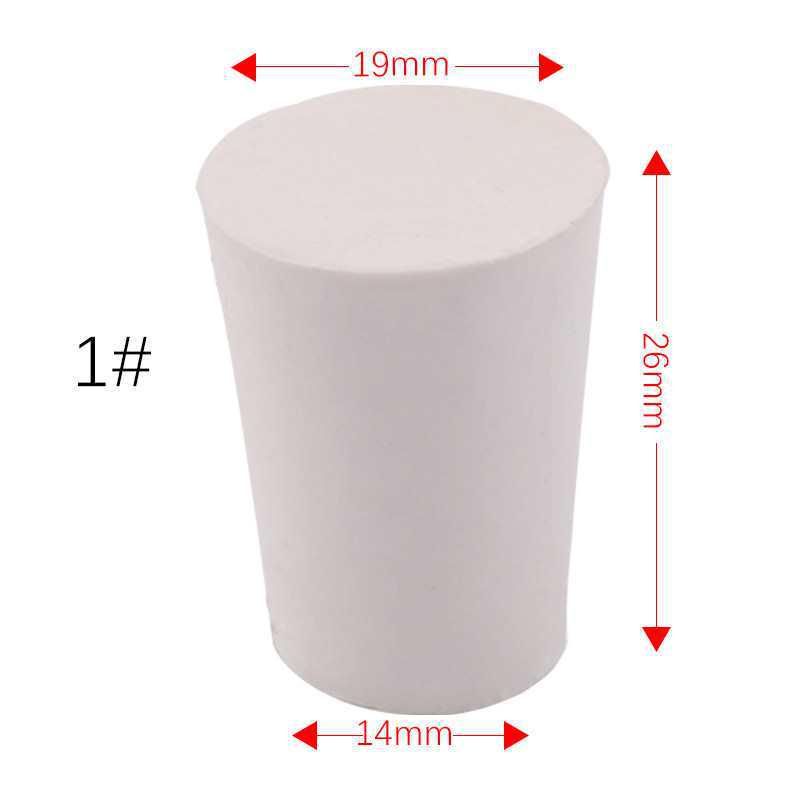 Round Silicone Stopper for Test Tubes and Erlenmeyer Flasks - Piercable and Dense