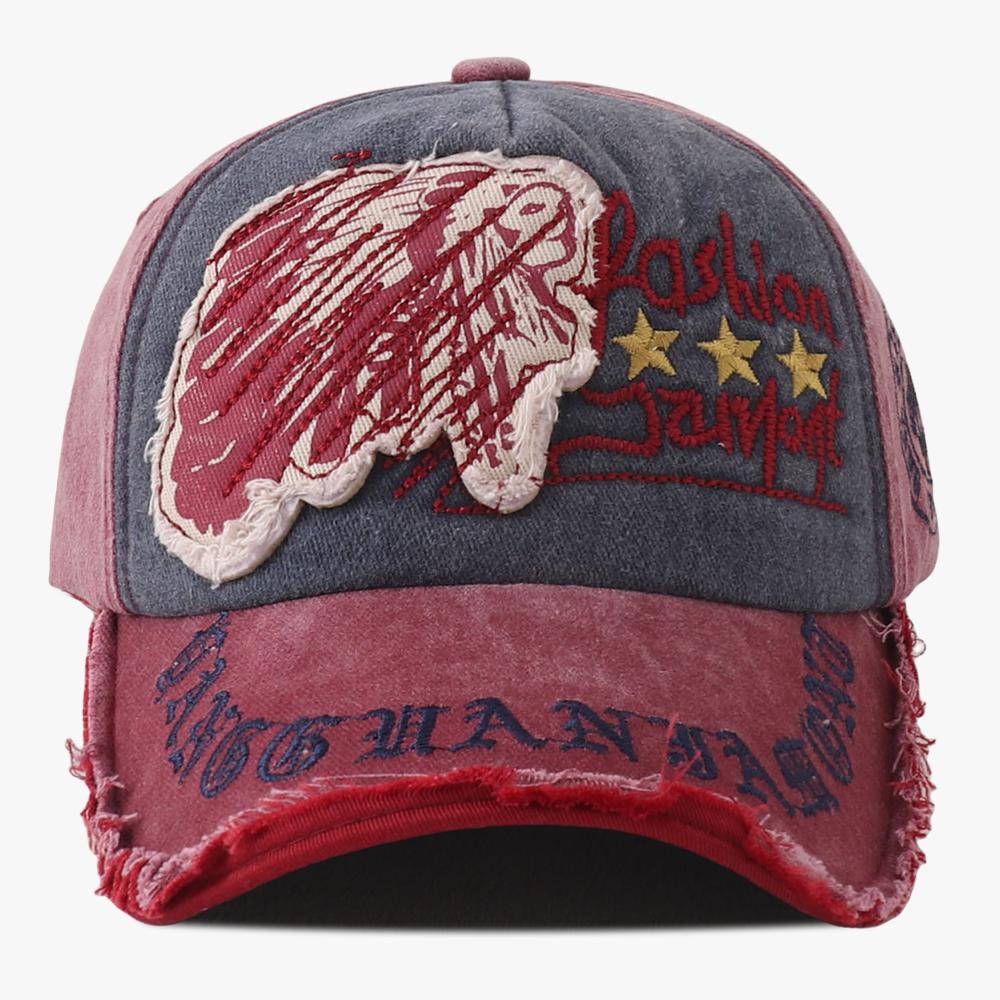 

New Designer Patchwork Baseball Cap Retro Washed Cotton Duck Tongue Caps For Men Women Letter Embroidered Sun Visors Hat Adjustable