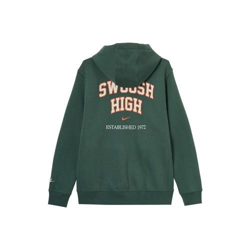 Nike Men's Green Pullover Hoodie with Comfortable Soft Fleece