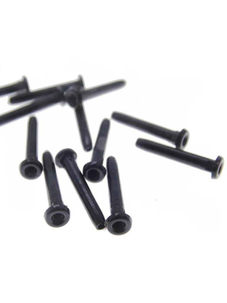 100-Pack Black Nylon Badminton Racket String Protectors with Single and Double Hole Options