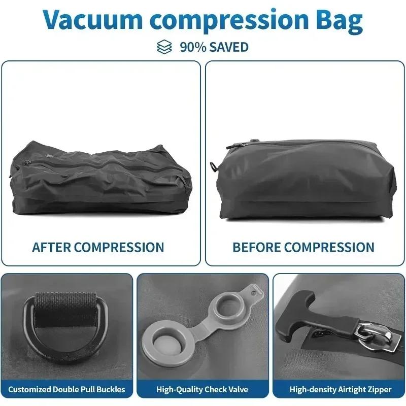 17L Vacuum Compression Bag With Air Pump Reusable Travel Storage Bag Outdoor Compression Backpack Luggage Bag