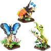 Micro Building Blocks Insect Butterfly Mantis Beetle Unicorn Fairy Model Collection Creative Assembly Toys Student Festival Gift