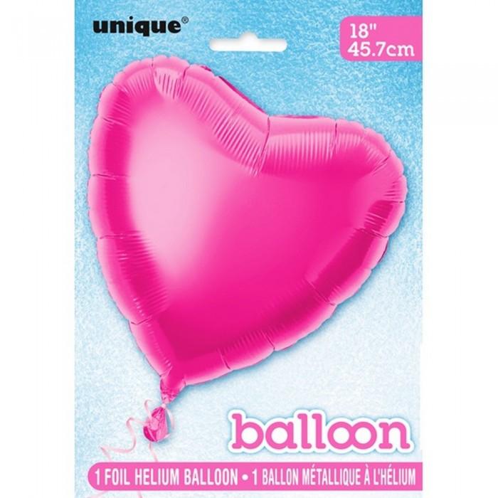 Balão de folha de coração de 18 polegadas para festa exclusiva (Pacote de 5) One Size cor-de-rosa quente
