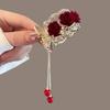 Vintage Pearl High Ponytail Clip - Anti-Sag Geometric Hairpin Holder