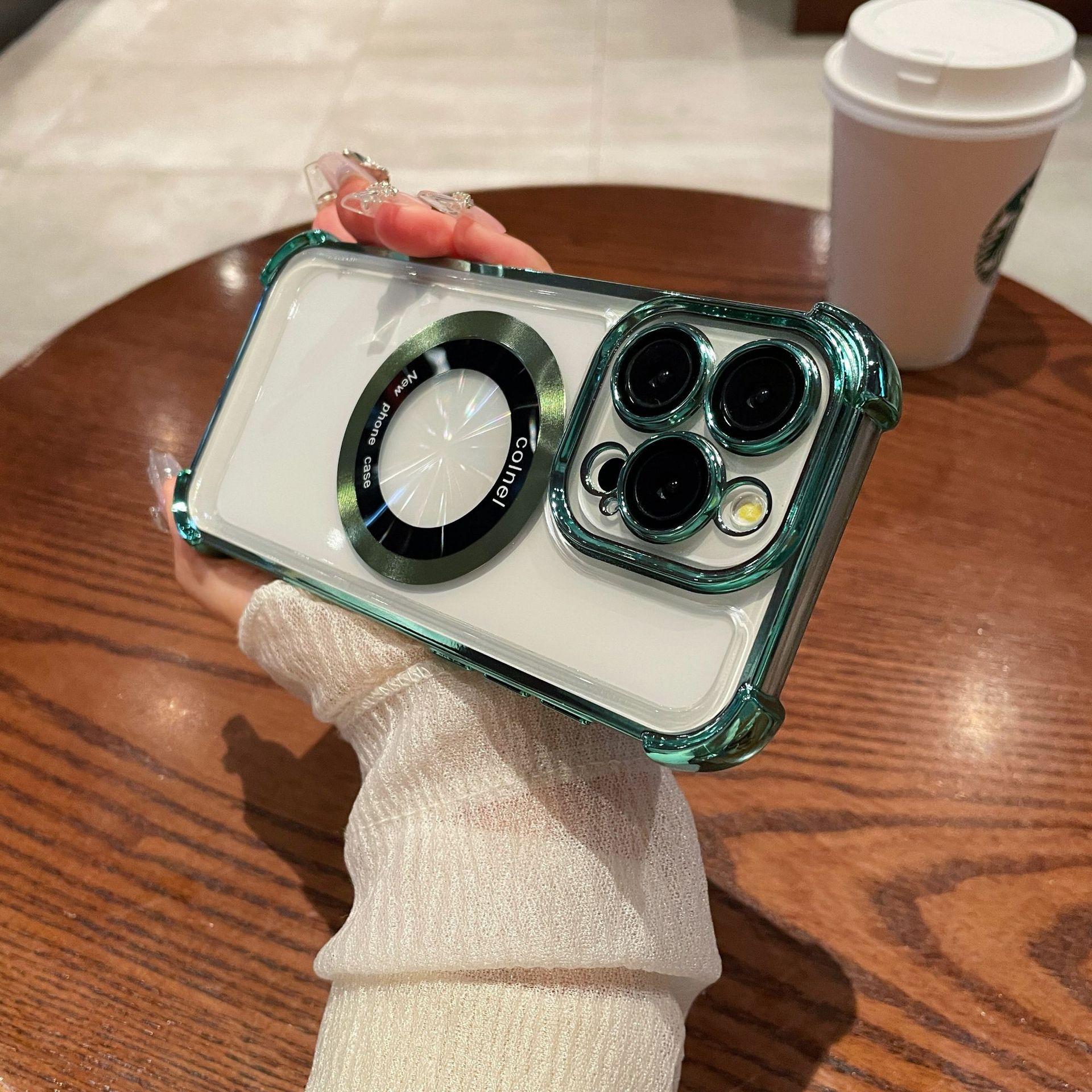 

Подходит для чехла для телефона iPhone15, защитного чехла для Apple 14promax, противоударной магнитной подставки 13, чехла 12pro Apple 11Promax