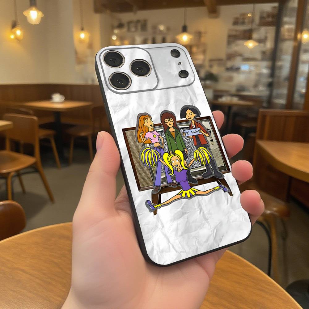 

Daria Cool Girl Fashion Black Soft Cover Phone Case For iPhone 17,16,15,14,13,12,11,Pro,Max,Plus iPhone16promax