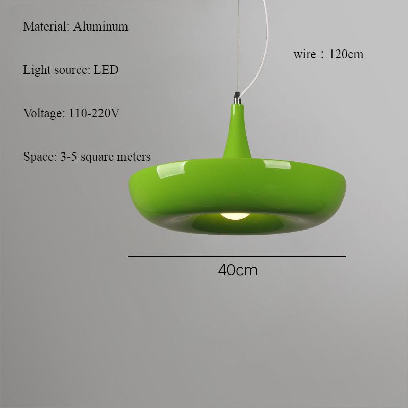 

Подвесной светильник в стиле пончик из алюминиевого материала в стиле минимализма, скандинавский современный ресторан, кофейня, люстра со светодиодной подсветкой Warm White зелёный