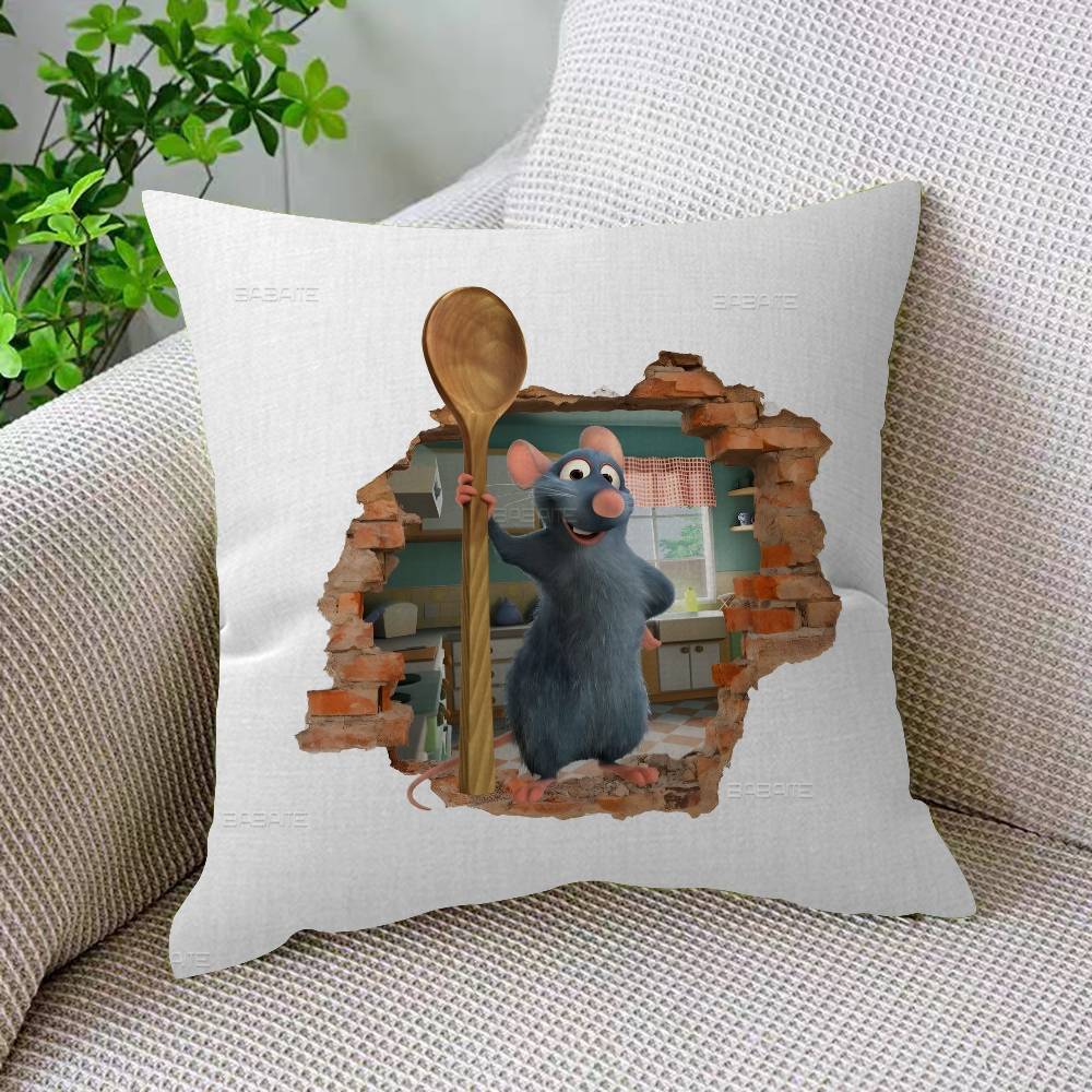 R-Ratatouille Animationsfilm 45*45cm Kissenbezug Dekokissenbezug für Sofakissen