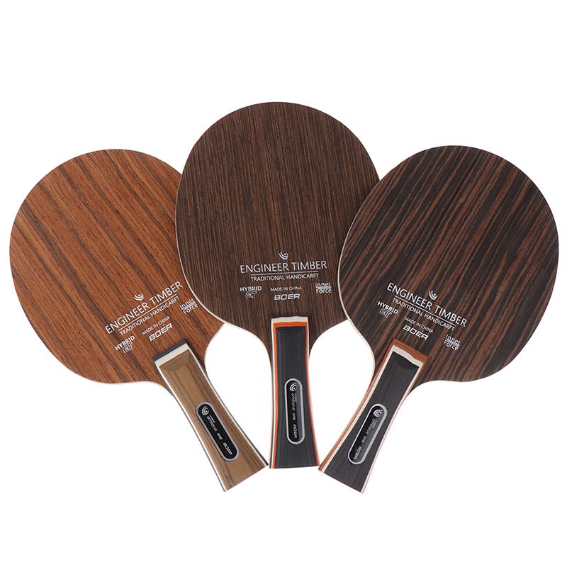 High Quality Ebony Dalbergia Table Tennis Racket Bottom Plate 5 Ply Long Handl