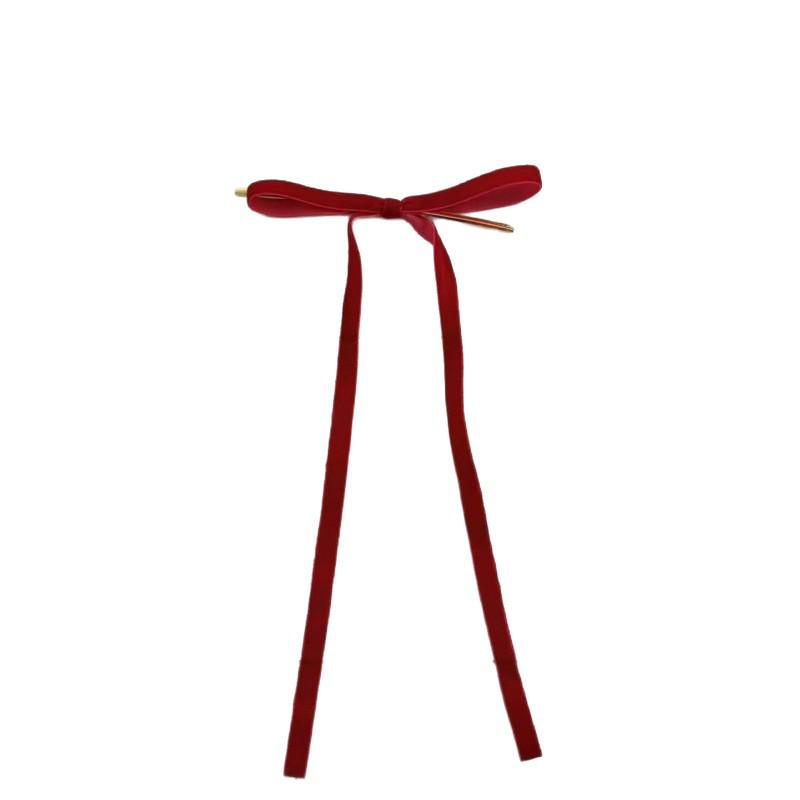 Set of 24 Velvet Bow Tie Ribbon Ornaments for Christmas Trees and Holiday Parties