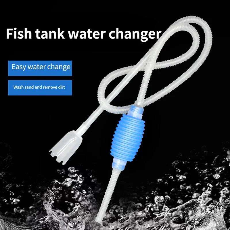 Aquarium Siphon Vacuum Cleaner Manual Gravel Cleaner Water Changer Fish Tank Syphon Pump Safe Cleaning Tool Accessories