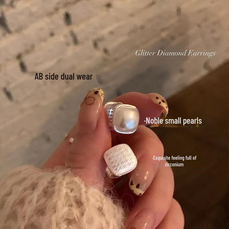 Elegante hochwertige Zirkonia-Ohrringe mit 925er Silberstiften - Damen-Leichtluxusschmuck für Frühling und Sommer