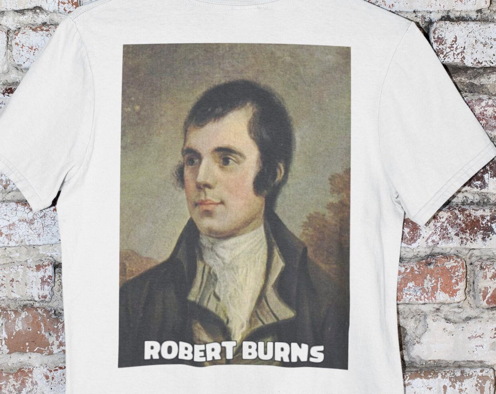 Robert Burns T shirt: Scottish Poet, Classic Literature Tee M
