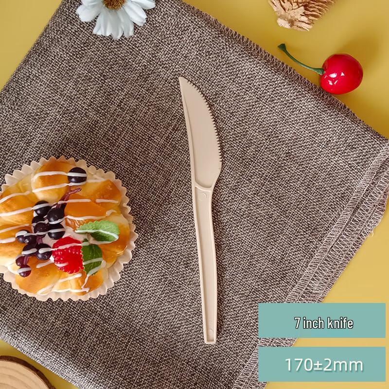 ZISIZ Disposable Brown Wooden Knives