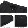 Langdeng Men's High-Elastic Straight-Leg Casual Wool Blend Pants