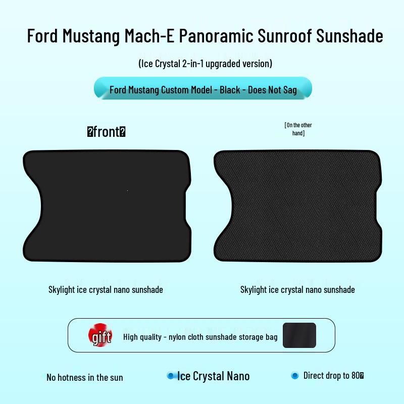 

Ford Mustang Mach-E Sunroof Sunshade Heat Insulation and Interior Mod Accessories