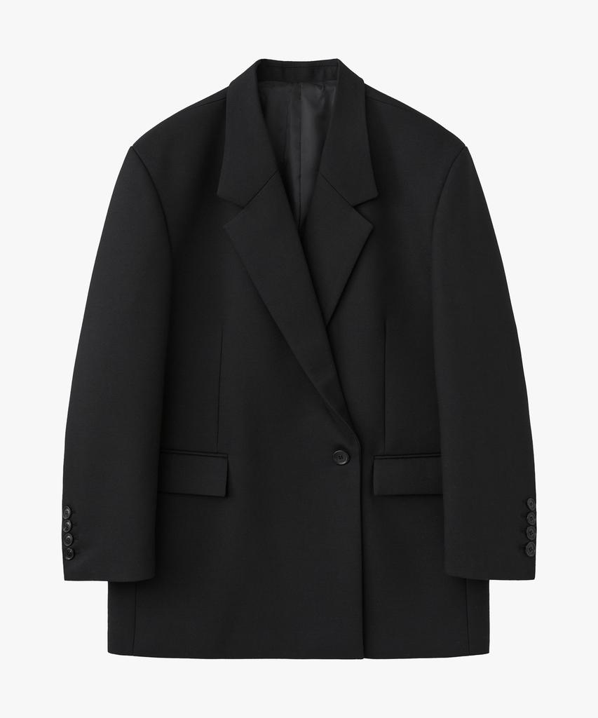 Suare Women Wool Over Double Blazer Black