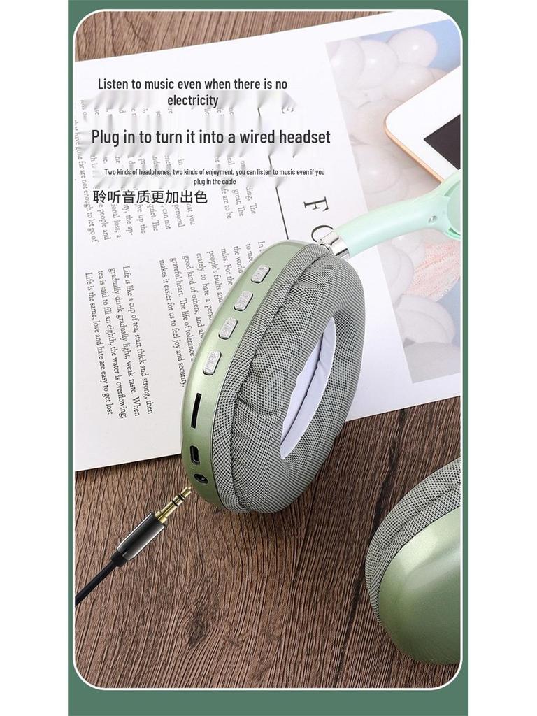 P9 Bluetooth Over-Ear Wireless Headphones: Sports, Gaming, Heavy Bass, Minimalist Style.