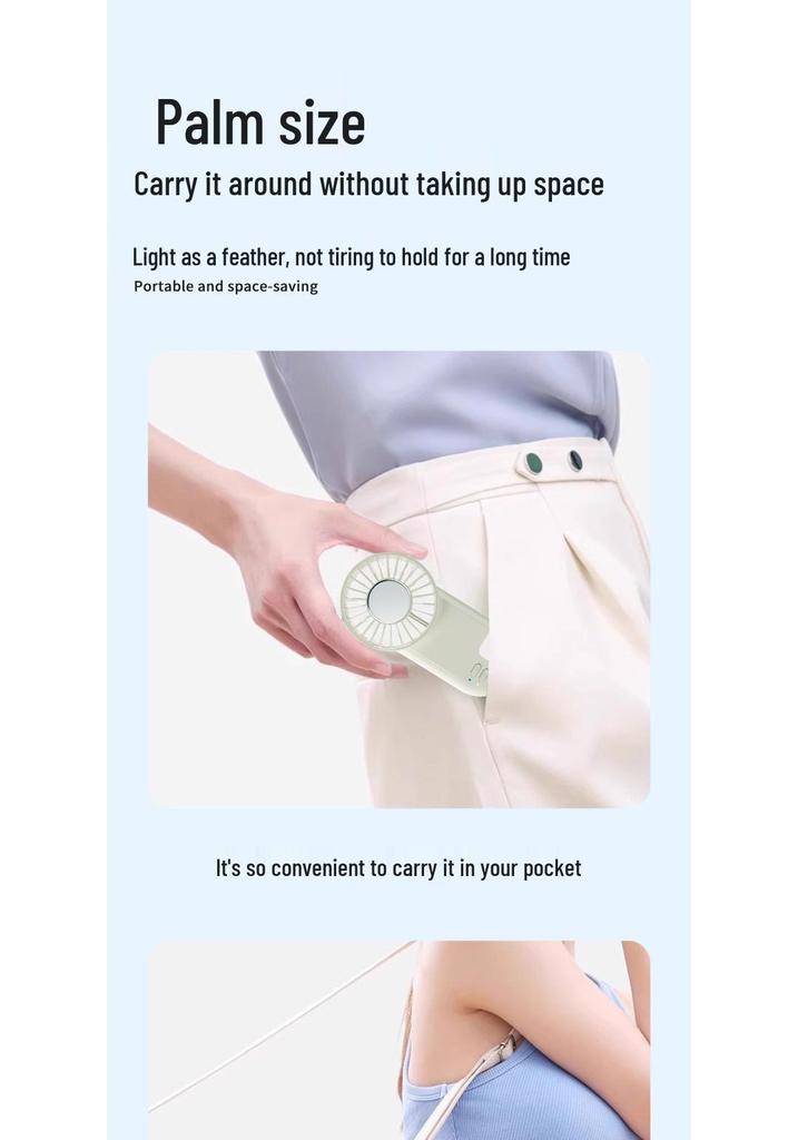 Portable USB Charging Handheld Climbing Fan