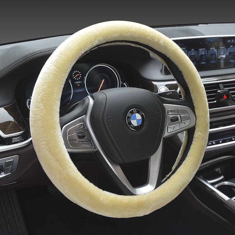Universal Winter Plush Steering Wheel Cover - Warm, Non-Slip, Modern
