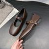 22 Spring New Retro Flat-soled Single Shoes Square Head Beautiful One-word Buckle Mary Jane