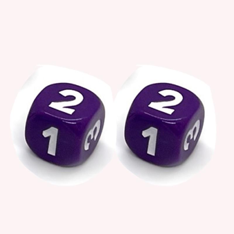 10Pieces Number 1 2 3 123 D6 14Mm Acrylic Dice 6-Sides Dices For Board Game Cubes 6 Colors Learning Game Accessories