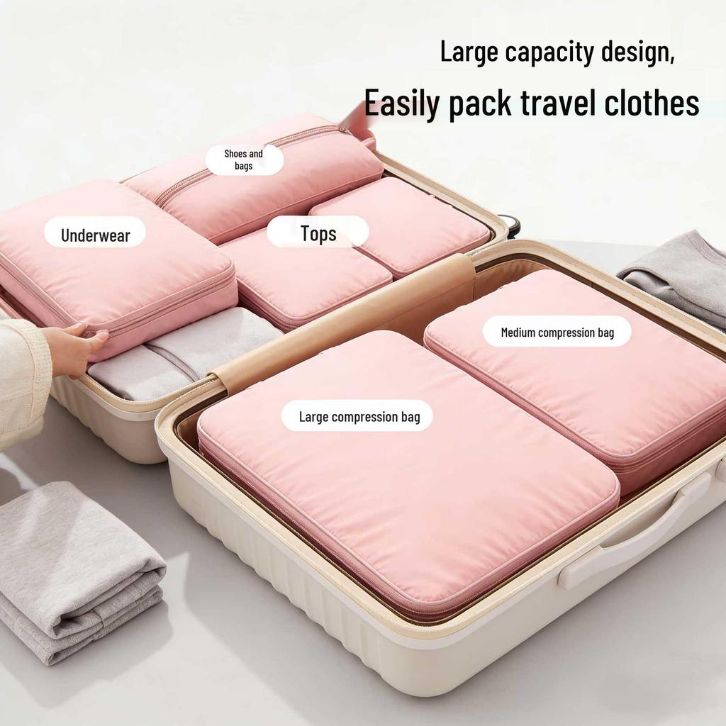 Portable Compression Storage Bag for Clothes, Jackets, Travel, and Organization