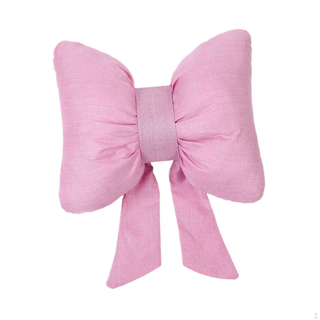 Bow Pillow Back Cushion Sofa Throw for Bedroom Office Holiday