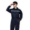 Unisex Work Overalls Hooded Drawstring Wear-resistant Reflective Zipper Work Clothes Loose Pockets Safety Worker Coveralls