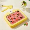 Manual Ice Cream Maker Machine Non-Electric Yogurt Sorbet Maker with Scraper Portable Kids-Friendly Dessert Tool for Family
