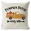 New Thanksgiving Pumpkin Plaid Pillow Cover Holiday Home Decoration Cushion Cushion Cover Home