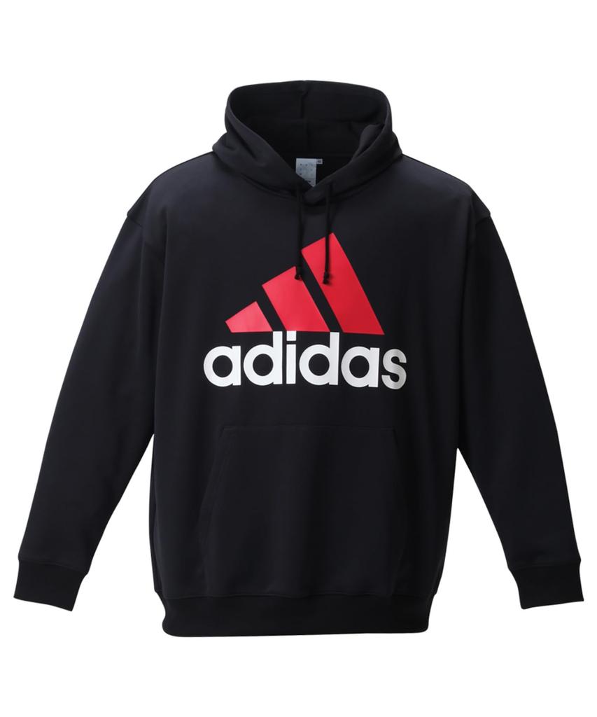 Adidas Men's Black Hooded Pullover Sweatshirt
