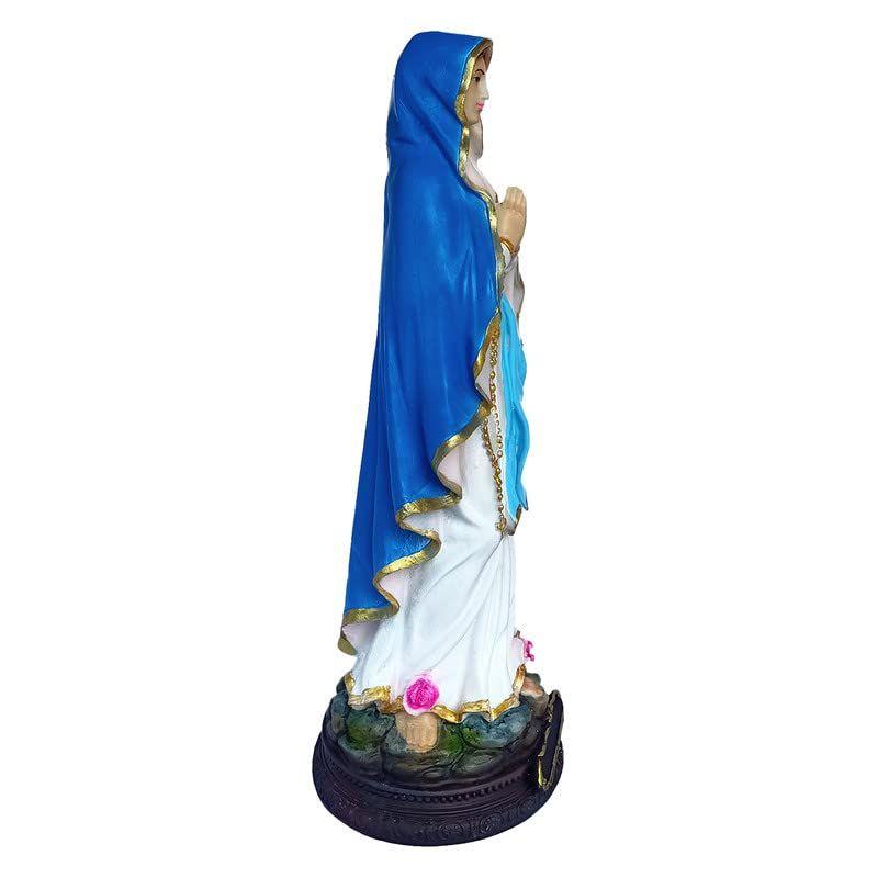 PolyMarble 1 Feet Lourdh Mary paráda Idol Katolická zeď Dekorativní křesťanské sochy Figurka Home Decor Řemeslo Oteplování domu pro obývací pokoj