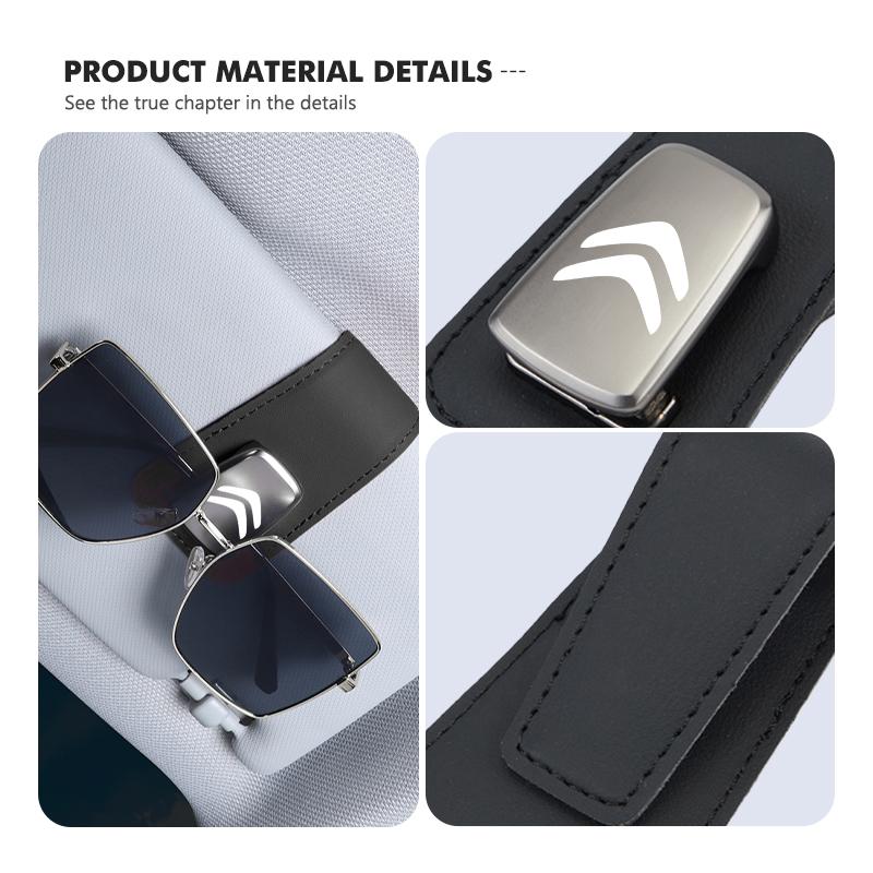 Magnetic Car Sunglasses Holder Eyeglass Hanger Ticket Card Clip For Citroen C5 C1 C2 C6 C4L DS3 DS4 DS5 C-Elysee Grand Berlingo