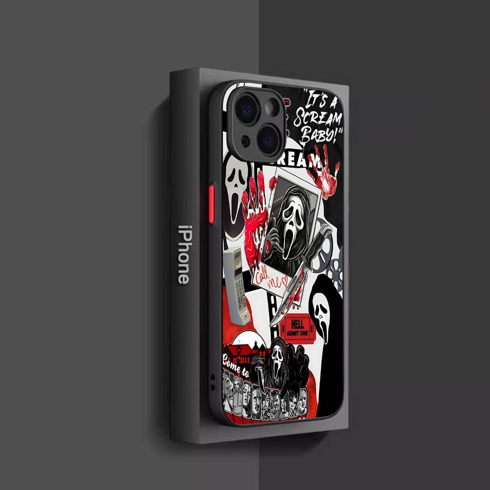 Horor S-scream Dead Phone Cases For IPhone 16 15 14 Plus 13 12 11 Pro Max Matte Oft Bumper Phone Cover