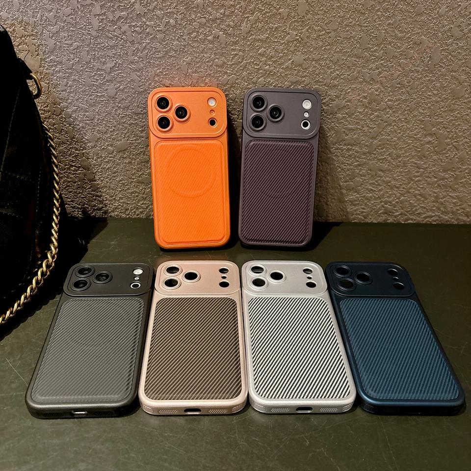 New Fiber Magnetic Phone Case For For Iphone 17 13 14 1 16 Pro Max 16Pro 17Pro Wireless Charging Silicone Protector Cover