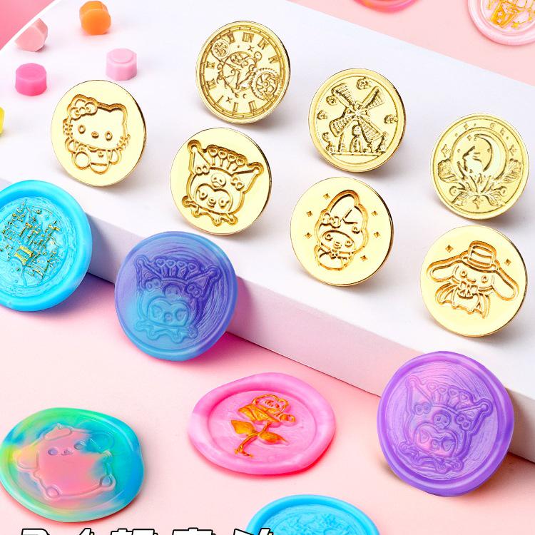 Universal Wax Seal Stamp Head Toy with Guka Cream Glue and Beads for Envelopes