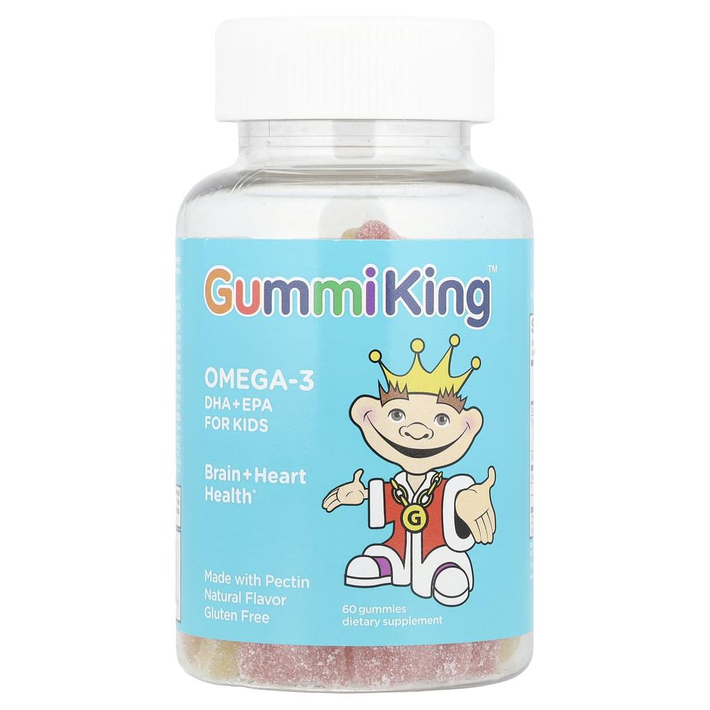 Omega 3 Dha + Epa for Kids, Strawberry, Orange, Lemon, 60 Gummies (35Mg per Gummi)