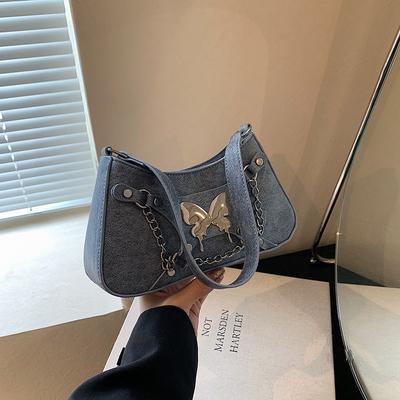 Fashion Portable Small Bag Women's 2024 Summer New Fashion Retro Shoulder Underarm Bag Niche Design Messenger Bag