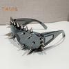 Unisex-Brille, Metallnieten, Party-Sonnenbrille, leichtes Design, Cosplay-Sonnenbrille, Schattenbrille für Damen und Herren