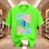Feng Shui Minimalist Cartoon Printed Tshirt Unisex Unisex Flower Fish Loose Tshirt Casual Cotton Short Sleeved T Shirt Unisex Tops