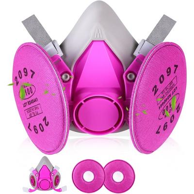 Professional 6200 Reusable Half Face Respirator Mask with 2097 Filters for Painting, Resin, Woodworking, Chemical Safety