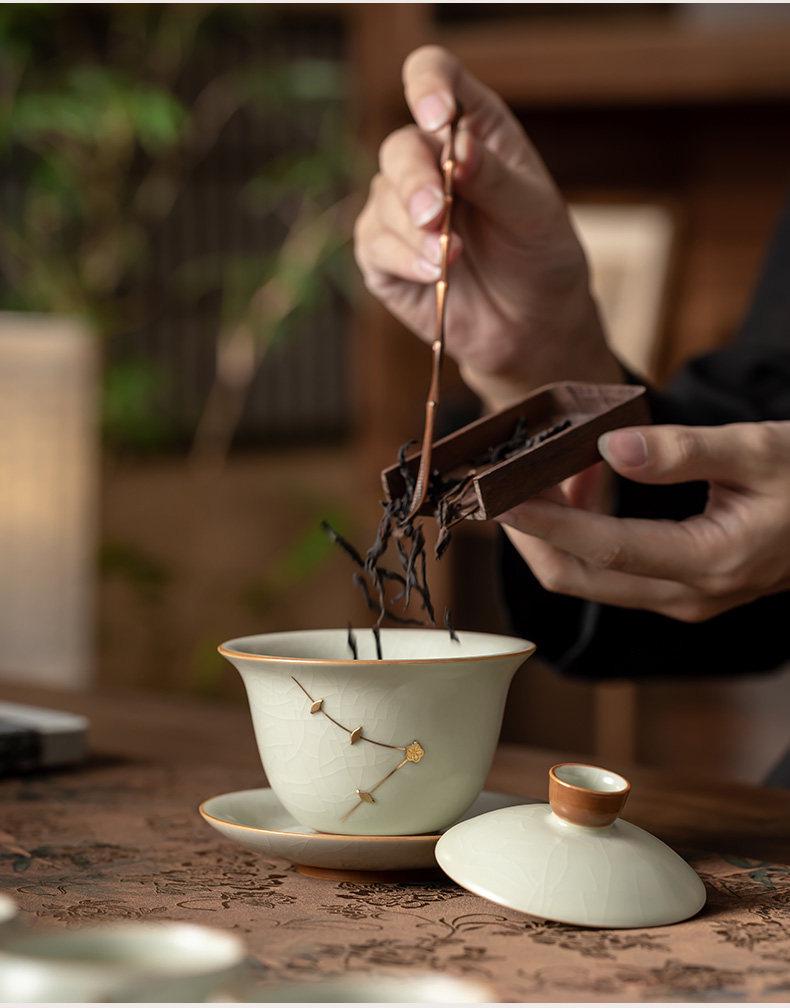 2026 Kintsugi Ru Kiln Tea Set: Luxury Teapot & Teacups for Home