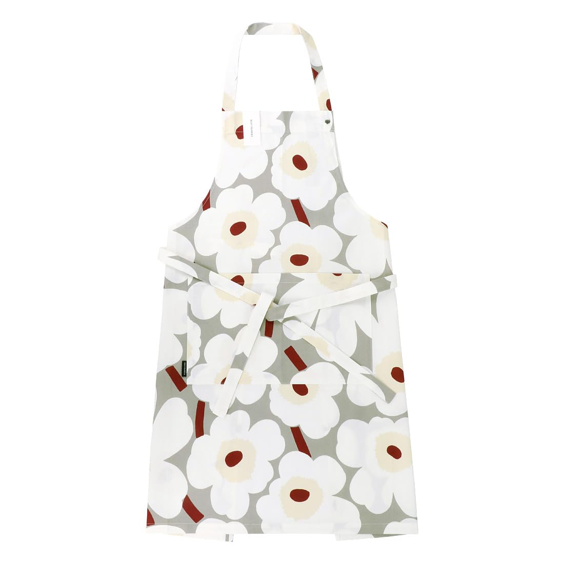 

Pieni Unikko Apron Red x Light Gray x White x Pieni Unikko Apron 073027 915 Floral Pattern Flower Kitchen Goods Scandinavian Apron Stylish Cute білий
